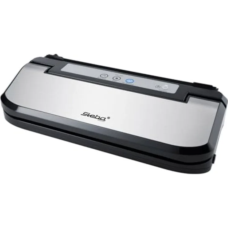 Steba VK 7 Vakuumierer, 150W, inkl. Vakuumierschlauch und Weinstopper, bis zu 30cm Breite, edelstahl, schwarz