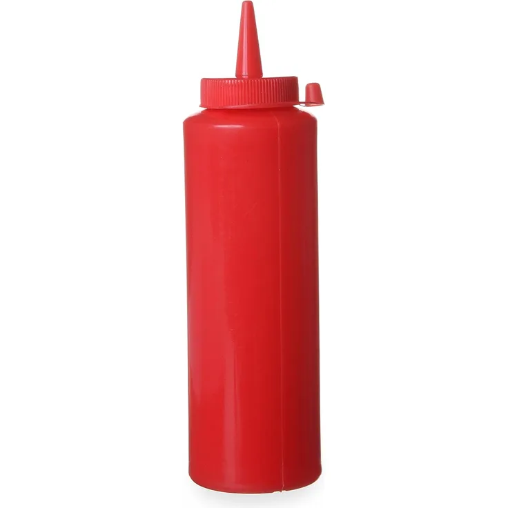 HENDI Spenderflasche, Easy Squeeze, Stückzahl: 1, Spritzflaschen, Squeezeflasche, 0,35L, ø55x(H)205mm, Polypropylen, Rot