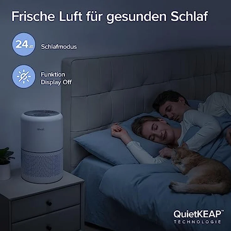 LEVOIT Core 300 Luftreiniger H13 HEPA Luftfilter für Allergiker, Air Purifier gegen 99,97% von Schimmel Staub Gerüche, 4 Ersatzfilter zur Auswahl, CADR 187m³/h für 40㎡ Raucherzimmer, Timer leiser Schlafmodus – Bild 5