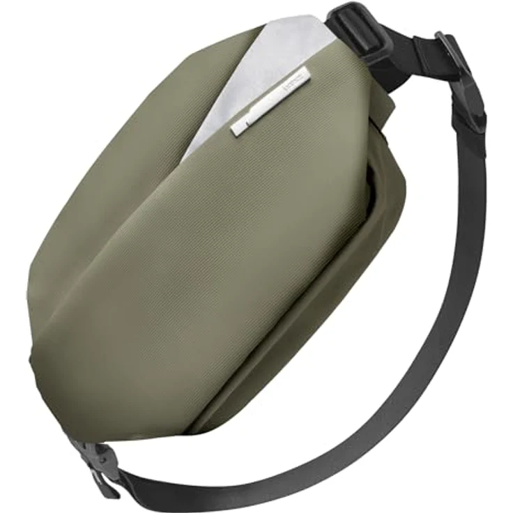 Inateck Sling Bag X, wasserabweisende Umhängetasche mit verstellbarem Schultergurt, olivgrün, 19 Fächer, kompakte Struktur – Bild 1