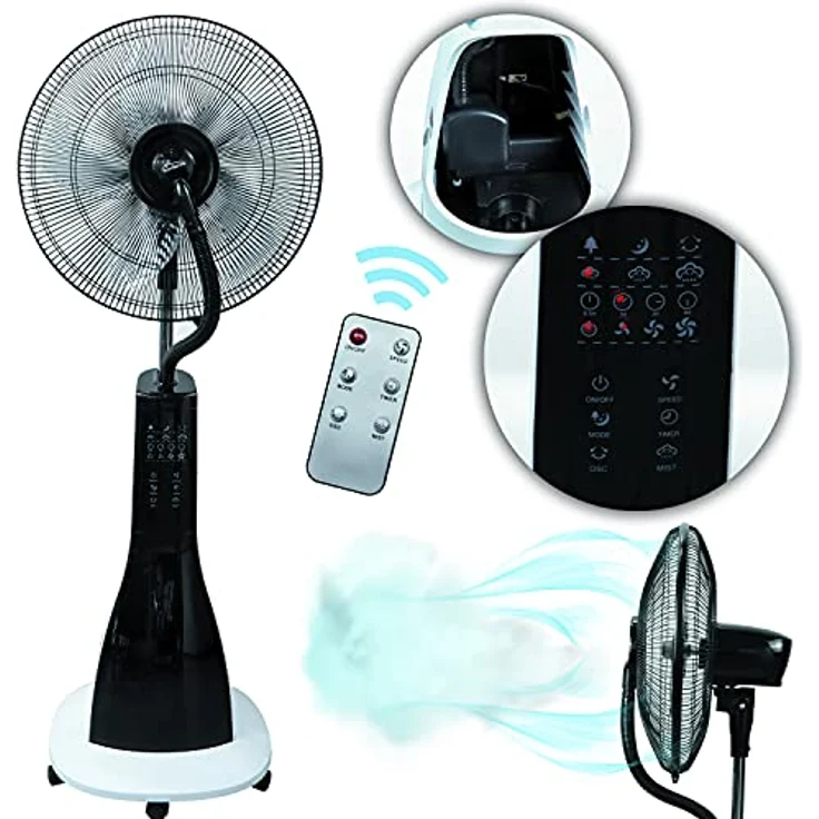 TroniTechnik Standventilator Turmventilator Vernebler SV05 40cm, inkl. Oszillation – Bild 2