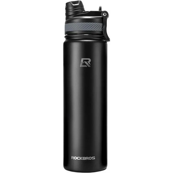 ROCKBROS 35210029002, Fahrradflasche aus Kunststoff in Schwarz, ideal für Sport und Freizeit
