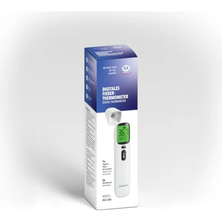 IEA Medical Infrarot-Fieberthermometer AOJ-20A, berührungslose Temperaturmessung mit Fieberalarm und Speicherfunktion – Bild 8