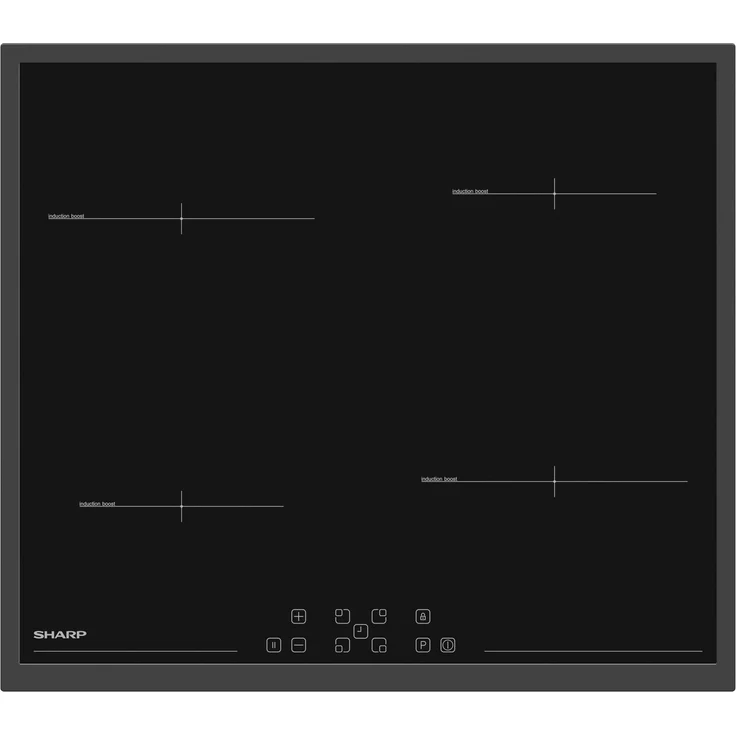 Sharp Induktions-Kochfeld KH-6I33FTMK-DE, EasyToClean, 4 Kochzonen, Touch-Control, Schwarz