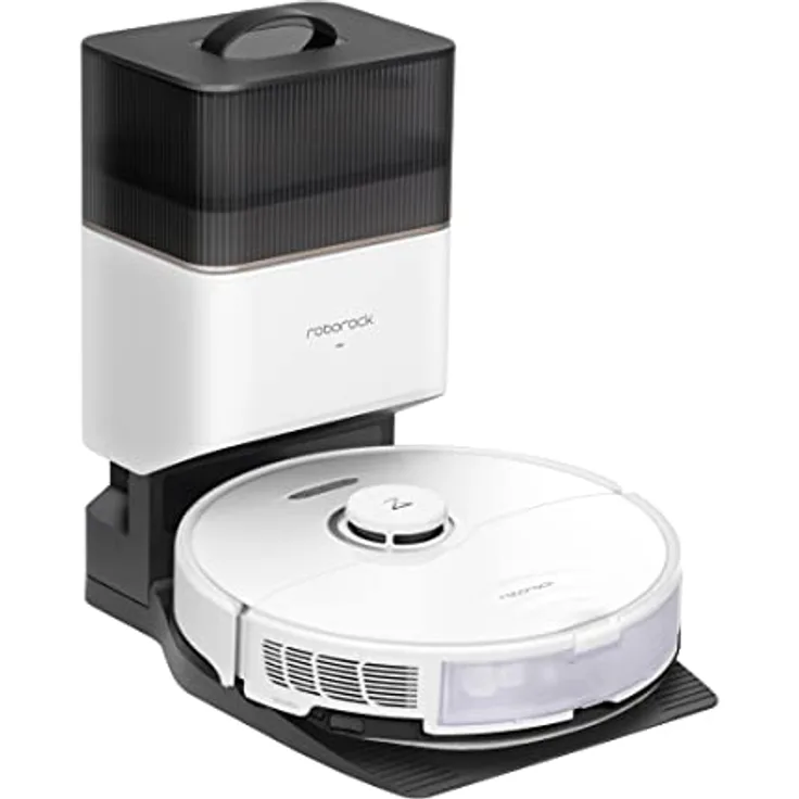 roborock S8+ Saug- & Wischroboter mit Absaugstation (Saugleistung 6000Pa, 180min Akkulaufzeit, 350ml Staub- / 300ml Wassertank, DuoRoller, Schall-/Auto-Lifting-Wischsystem, App-/Sprachsteuerung), weiss