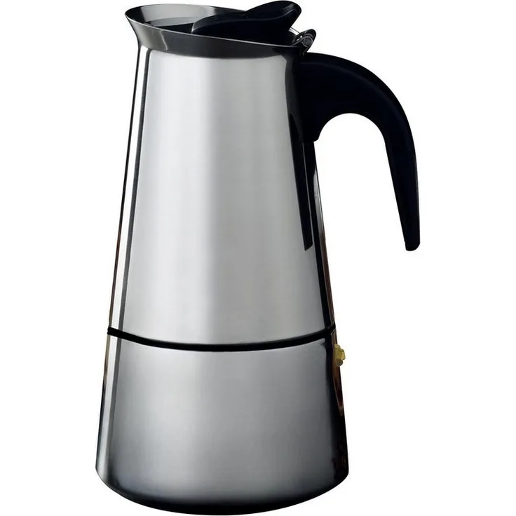 Cheffinger Espressokocher, Edelstahl Kaffeekanne, Induktionsgeeignet, 300 ml für 6 Tassen