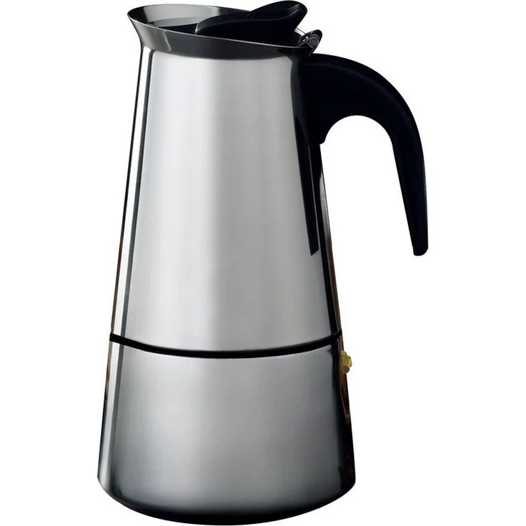 Cheffinger Espressokocher, Edelstahl Kaffeekanne, Induktionsgeeignet, 300 ml für 6 Tassen