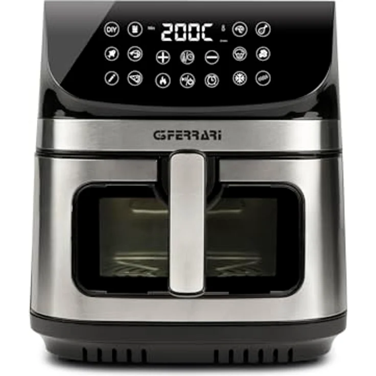 G3 Ferrari G10215 Friggisano Star Heißluftfritteuse, 9 Liter, 2200 W, 12 Programme, Digitalanzeige, Temperatur 80°–200°C, 60-Minuten-Timer, Doppelheizung, Rezeptbuch inklusive – Bild 2