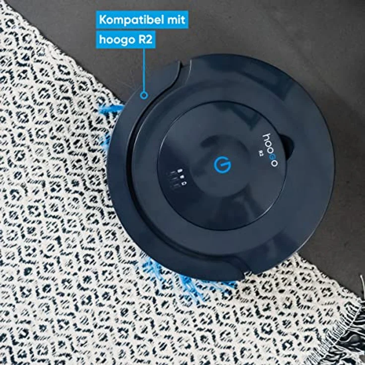 HOOGO® R2 Saugroboter Zubehör Filter-Set - Ersatzteile - Ersatz-Akku + Netzteil - Bürsten-Set - Ersatzfilter – Bild 3