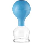 pulox Schröpfglas aus Echtglas inkl. Saugball in Blau, 52 mm
