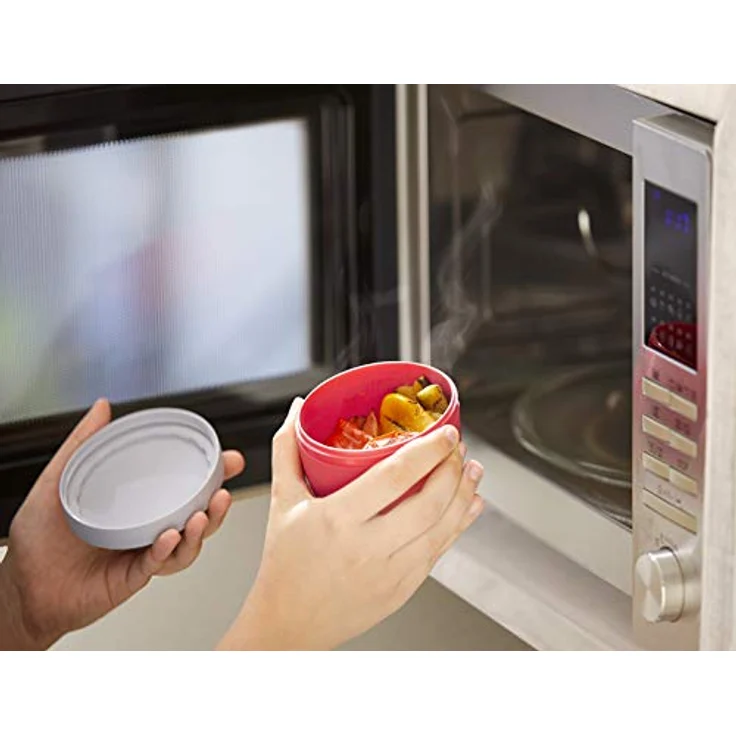 Mepal - Snackpot Ellipse - Praktischer Behälter zur Aufbewahrung & für Transport von Lebensmittel - Tiefkühltauglich - Spülmachinenfest - 350 ml - Vivid Mauve – Bild 4