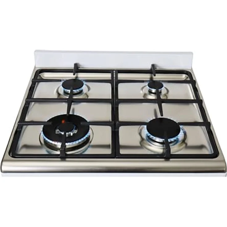 Gasline SHGG6060FGWW Gasstandherd Gaskochfeld WOK Brenner, Gasbackofen mit Timer und Thermostat, 60 cm Edelstahl/Weiß Erdgas LPG – Bild 5