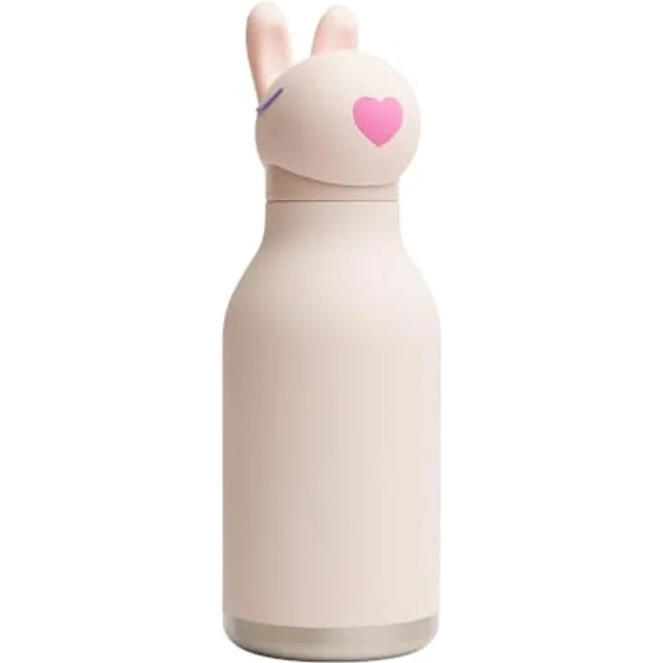 ASOBU Bestie Trinkflasche 475 ml, Tier-Design, isoliert, auslaufsicher, Edelstahl mit Silikon-Trinkhalm – Bild 1