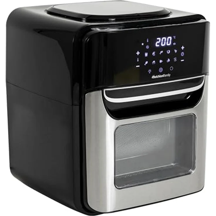 Melchioni Family | Smarte Heißluftfritteuse VIRGINIA, 12L Kapazität, Wi-Fi kompatibel, Schwarz – Bild 1