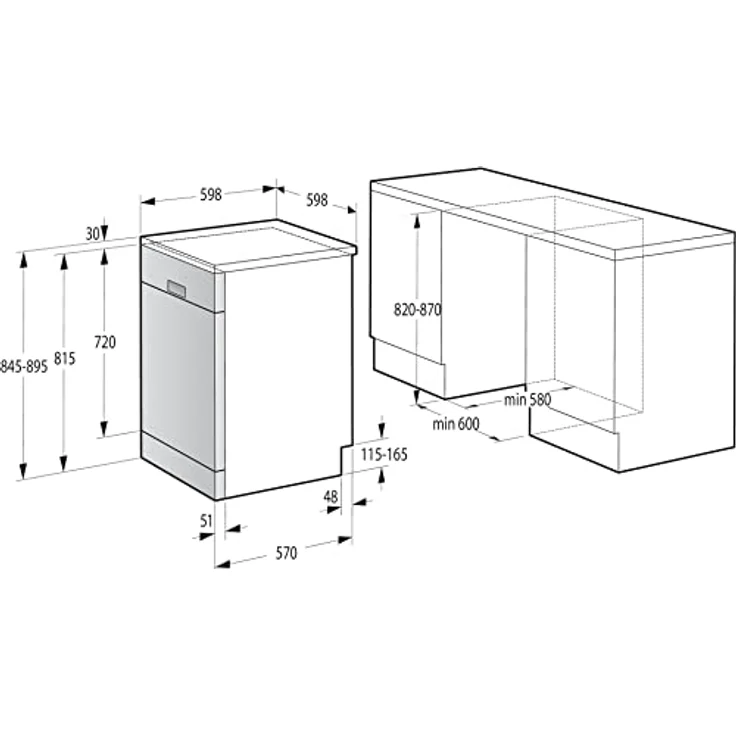 Gorenje GS620C10S, Geschirrspüler, C, Geräuschemissionsklasse C, Geräuschemissionen 45 Dezibel – Bild 5