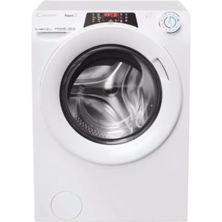 Candy RO 496DWM7/1-S, Frontlader Waschmaschine mit 9 kg Kapazität, 1400 U/min, TFT-Display, Dampffunktion & WLAN – Bild 1
