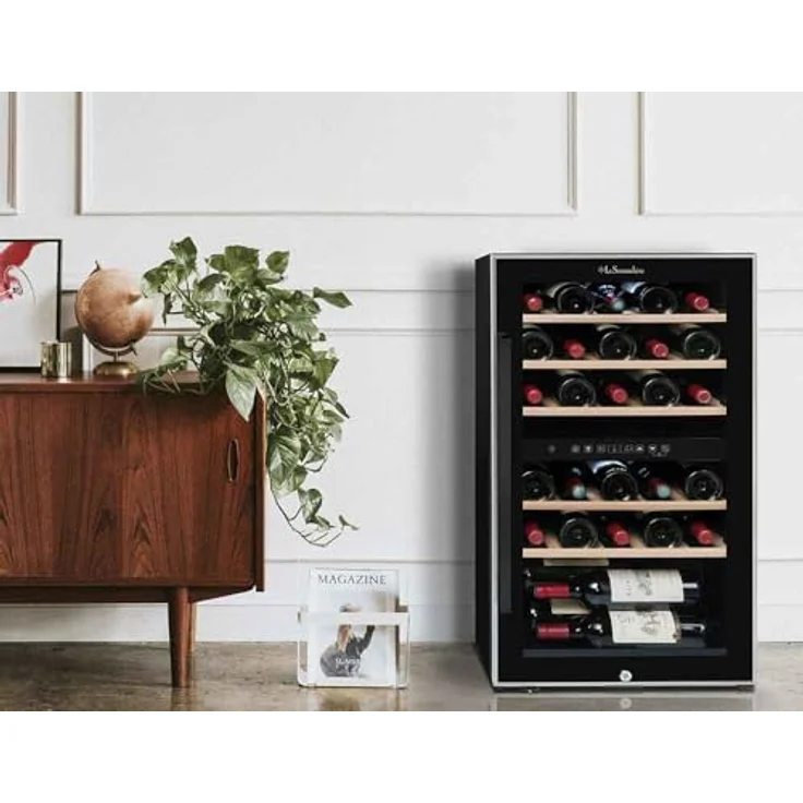 La Sommeliere Weinkühlschrank ECS51.2Z, 49 Flaschen, 2 Zonen Temperier-Serviergerät, Glastür aus UV-undurchlässigem Glas, Temperaturbereich 5°C - 20°C, freistehend, WIFI-fähig – Bild 2