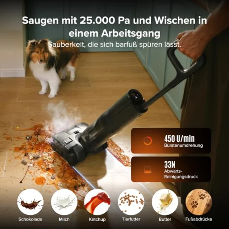 Roborock F25 Steam Set, Nass Trockensauger mit 25.000 Pa Saugkraft, 180 °C Dampfmopp und Hochtemperatur-Selbstreinigung – Bild 3