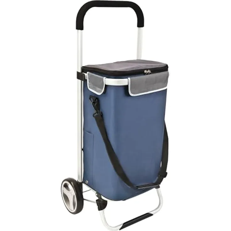 bremermann Einkaufstrolley BRINKUM, Handwagen mit abnehmbarer Tasche, 45 Liter Fassungsvermögen (blau) - Preisvergleich