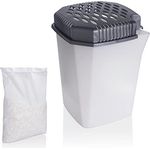 Bestlivings Luftentfeuchter mit Ausgießer ohne Strom - 1x 680gr. Granulat, wiederverwendbar, hält 4 Monate - Raumentfeuchter für Küche Badezimmer