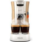 Versuni PHILIPS Senseo Select Kaffeepadmaschine - Intensität Plus, Memo-Funktion für 3 Kaffeespezialitäten, Crema Plus, Umweltfreundliches Produkt mit 37% Biobasiertem Kunststoff, Seidenweiß (CSA240/05) - Preisvergleich