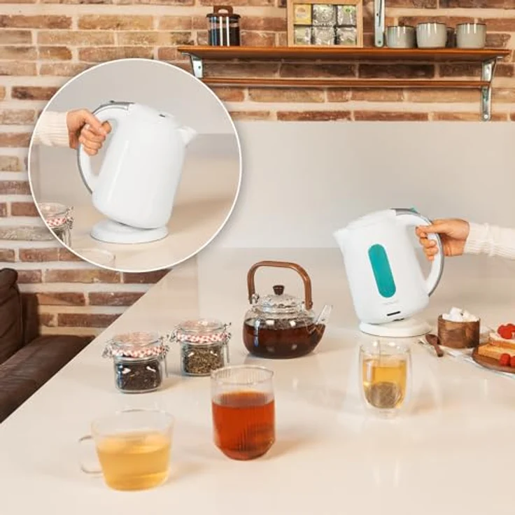 Cecotec Thermosense 180 White, Wasserkocher 1,7 L, 2200 W, schnelles Erhitzen, Anti-Kalk-Filter, BPA-frei, 360º drehbare Basis, kabelloser Behälter – Bild 5