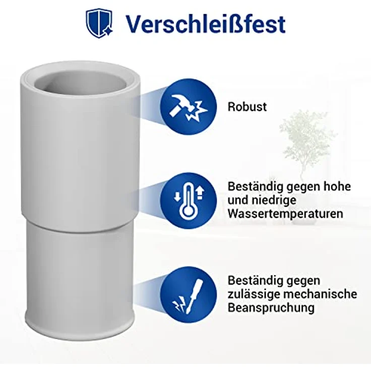 VIOKS Ablaufschlauch Adapter 21 auf 19 mmØ - Waschmaschine Abfluss Adapter Siphon für Ablaufschlauch Waschmaschine, Ablaufschlauch Geschirrspüler – Bild 6