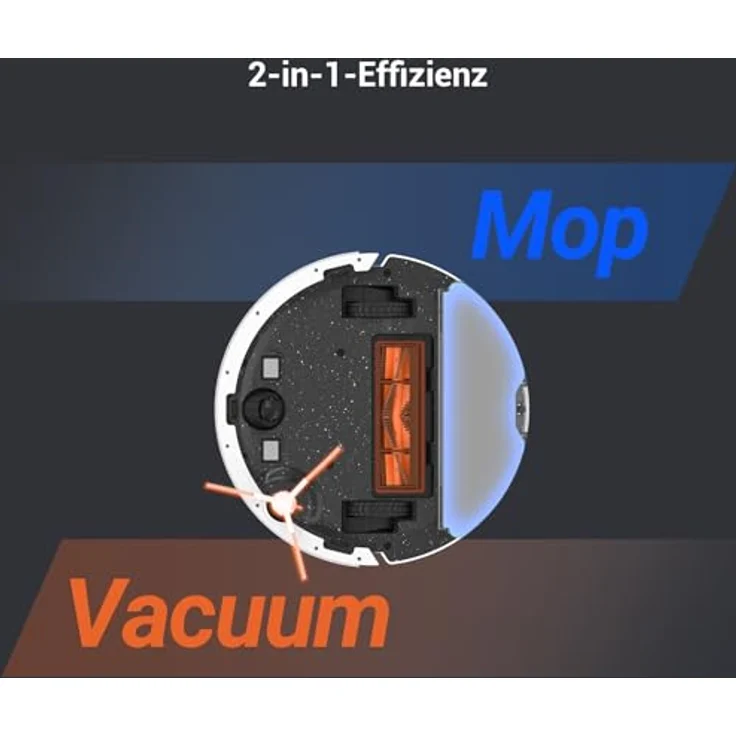 EZVIZ Staubsaugerroboter RE4 mit Wischfunktion, WLAN, LiDAR Navigation & Routenplanung, Drop-Sensing Technologie, Teppich-Erkennung, App Kontrolle, schwarz – Bild 5