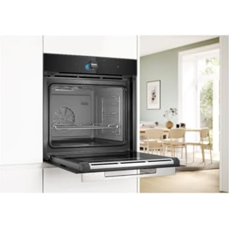 Bosch HSG7584B1 Serie 8 Smarter Einbau-Dampfbackofen, 60 x 60 cm, 1 L Wassertank, Digitaler Bedienring, TFT-Touchdisplay Pro, Perfect Steam Dampfsensor, Dampf-Funktion Plus, Heißluft sanft – Bild 5