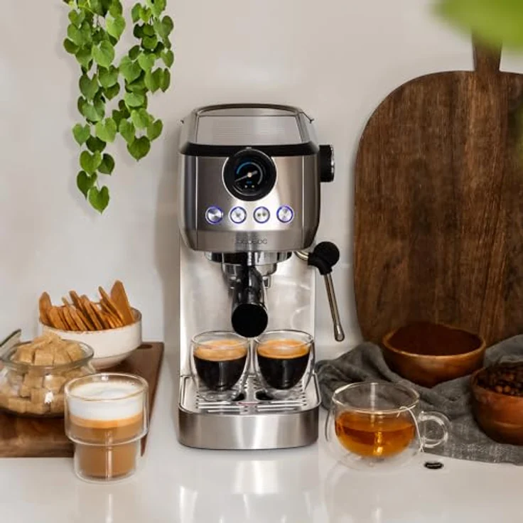 Cecotec Cafetera espresso Power Espresso 20 Steel Pro, Espressomaschine mit 20-bar-Druckpumpe, Edelstahl – Bild 3