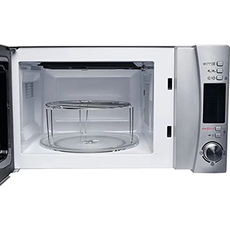 Candy CMXG 20DS CMXG20DS Mikrowelle mit Grill, Standgerät, 700 Watt, 20 Liter Garraum, Digitaluhr, Grilleinsatz, Kindersicherung, 5 Leistungsstufen, StartExpress-Funktion, silber – Bild 2