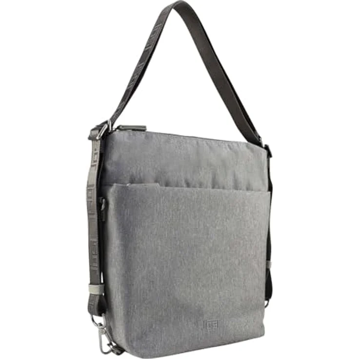 Jost Bergen 2in1 Rucksack-Tasche, flexibel mit 3 Tragevarianten, grau – Bild 4