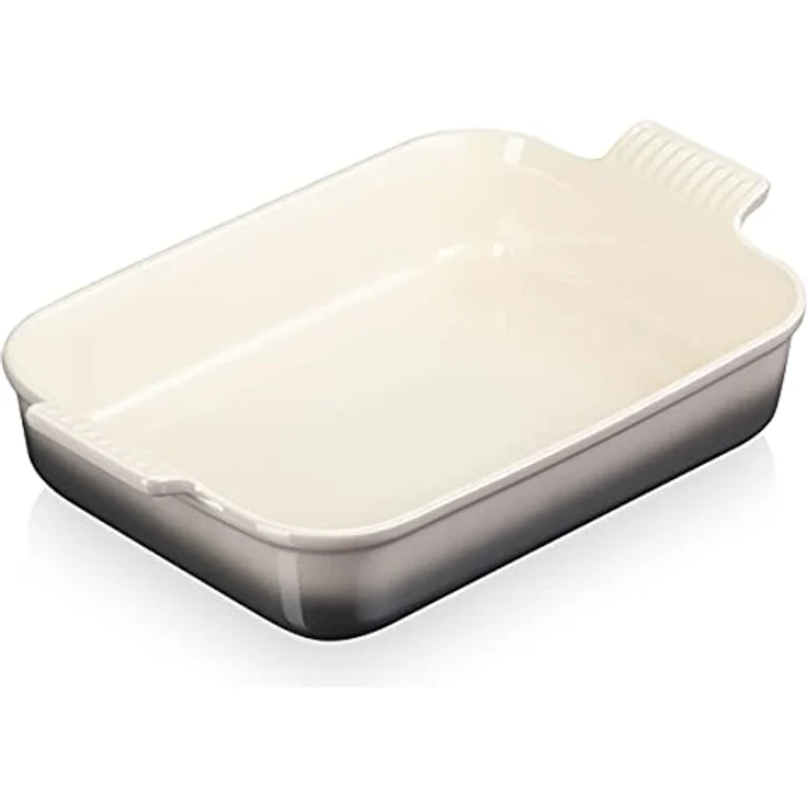 Le Creuset Rechteckige Auflaufform Tradition aus Steinzeug, 32 cm, 2.31 kg, Flint, 71102324440001 – Bild 2