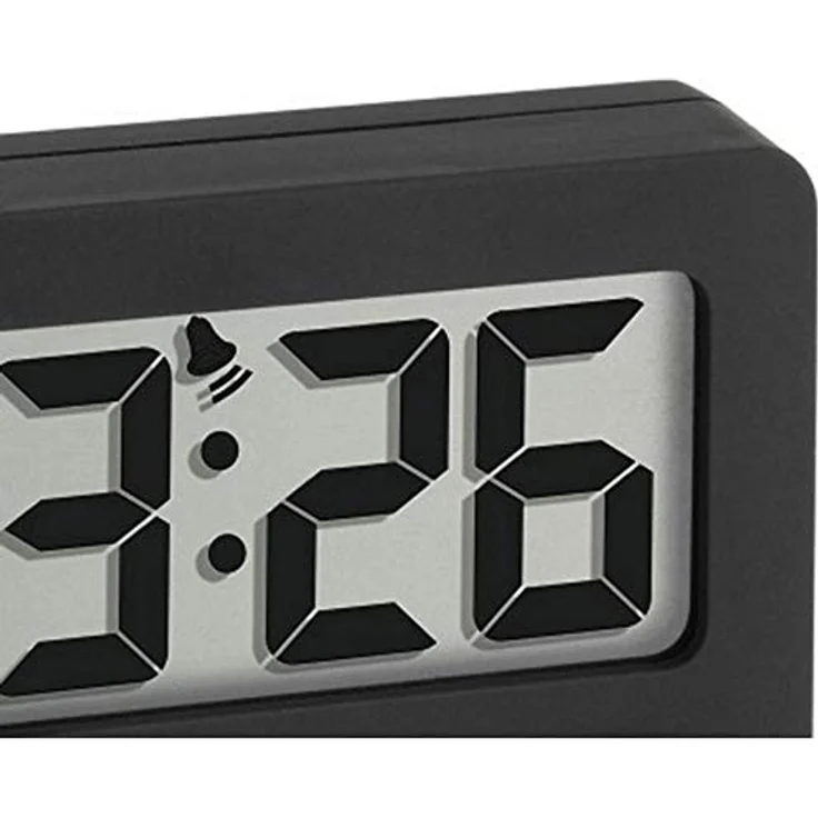 TFA Dostmann Digitalwecker 60.2014.01, Timer und Stoppuhr mit Weckfunktion, Gummibeschichtung, Schwarz, L 59 x B 14 (30) x H 42 mm – Bild 2