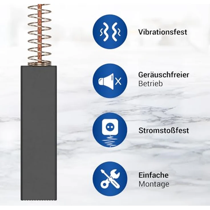 VIOKS Motorkohlen Ersatz Bürste für Bosch 00154740, 2-tlg, Kohlebürsten 4,8mm für Motor Waschmaschine und Waschtrockner – Bild 4