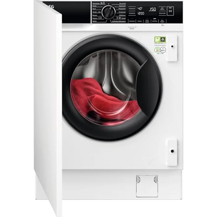 AEG LR8BI7480 Einbauwaschmaschine / Serie 8000 mit PowerCare / Faserschutz / Auffrischfunktion / 8 kg / Mengenautomatik / Nachlegefunktion / Kindersicherung / Schontrommel / Wasserstopp / 1400 U/min – Bild 1