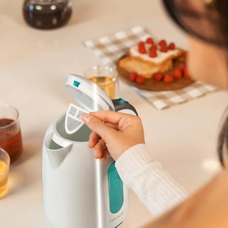 Cecotec Thermosense 180 White, Wasserkocher 1,7 L, 2200 W, schnelles Erhitzen, Anti-Kalk-Filter, BPA-frei, 360º drehbare Basis, kabelloser Behälter – Bild 3