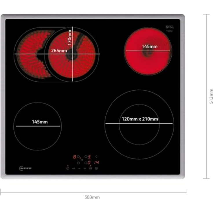 Neff Backofen-Set B1CCC0AK3 + T16SBN1L0, Einbau-Backofen mit CircoTherm®, 71 l Volumen, Elektrokochfeld mit 4 Kochzonen, Schwarz – Bild 11