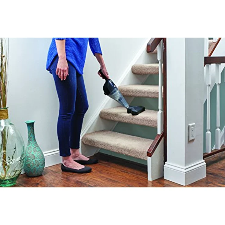Black + Decker NSVA315J-QW 10.8V, 1.5Ah Lithium 4in1 Akku-Handstaubsauger Dustbuster, Akkusauger inklusiv Bodenverlängerung, Bodendüse und Ladestation-Wandhalterung, NSVA315J – Bild 9