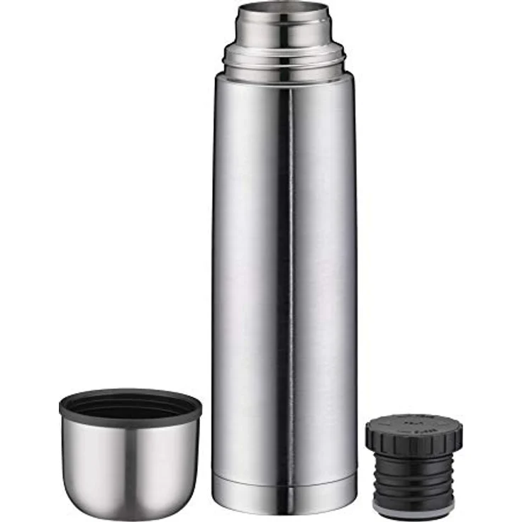 alfi 5457.205.100 Isolierflasche isoTherm, Edelstahl mattiert, 1,0 Liter, Drehverschluss, 12 Stunden heiß, 24 Stunden kalt, BPA-Free – Bild 2