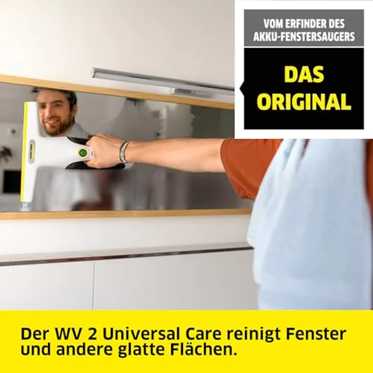 Kärcher WV 2 Universal Care, Akku-Fenstersauger mit 35 min Akkulaufzeit, 280 mm Absaugdüse, USB-C-Laden, inkl. Sprühflasche und 20 ml Fensterreiniger – Bild 2