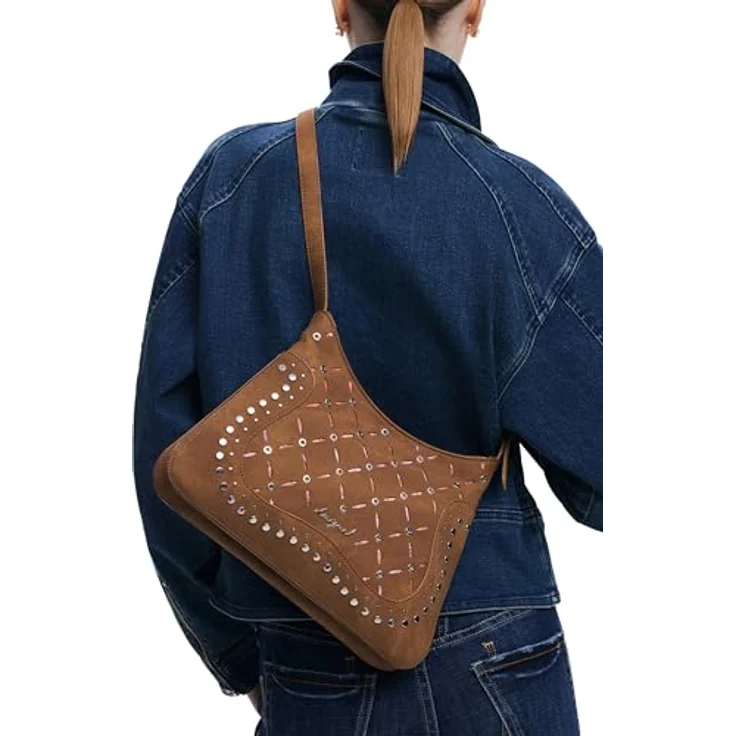Desigual Yankee Manaos, Handtasche in Braun mit mehreren Fächern für Damen – Bild 5