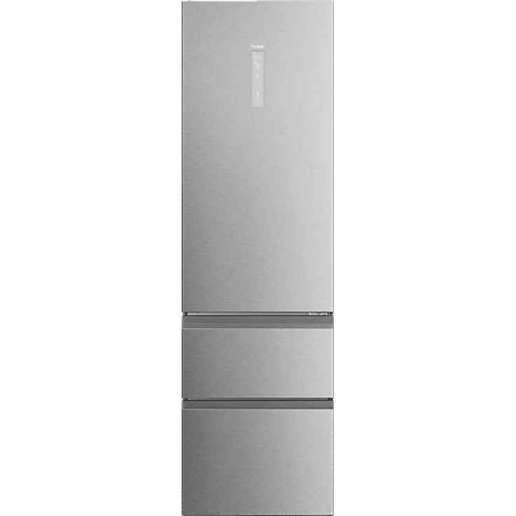 HAIER HTW7620ANMG 3D 60 SERIE 7 Kühlgefrierkombination, 414 l, A-Energieeffizienz, Inox / Edelstahlfront, Total No Frost, WIFI-connected, Easy-Access-Schubladen
