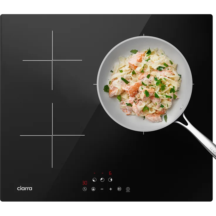 Ciarra VM3BIH, Induktions-Kochfeld 60 cm mit 3 Zonen, Touch Control, Timer und Sicherheitsfunktionen
