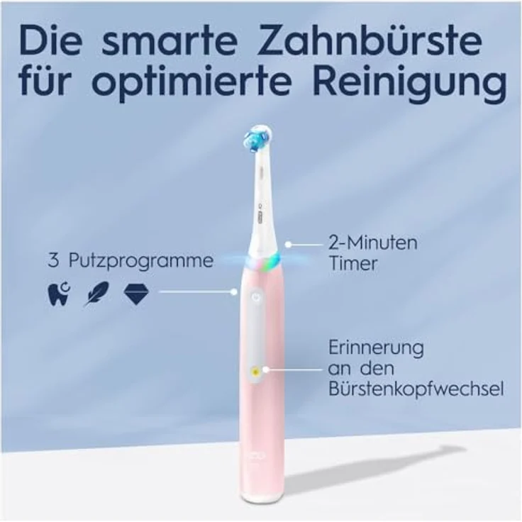 Braun Oral-B iO 3N Elektrische Zahnbürste, Rosa, 1 Bürste – Bild 4