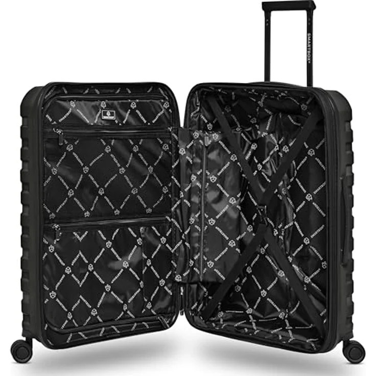 Smartbox Edition 01, 3-teiliges Kofferset mit Dehnfalte, 4 Rollen, schwarz, 100% Polypropylen, 52 cm x 33 cm x 76 cm – Bild 5
