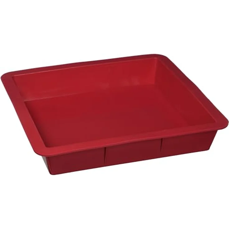 Crealys 513014 Backform, quadratisch, aus Silikon, Rot – Bild 2