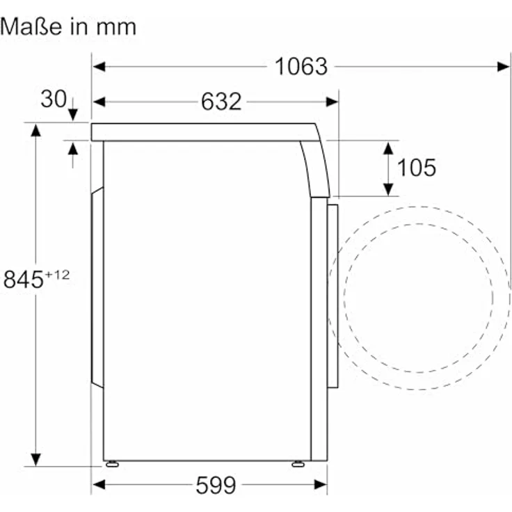 Bosch Serie 6 WUU28T42, Frontlader Waschmaschine, 9 kg, Energieeffizienzklasse A, 71 dB, 1400 RPM, Nachlegefunktion, Aqua Stop – Bild 9