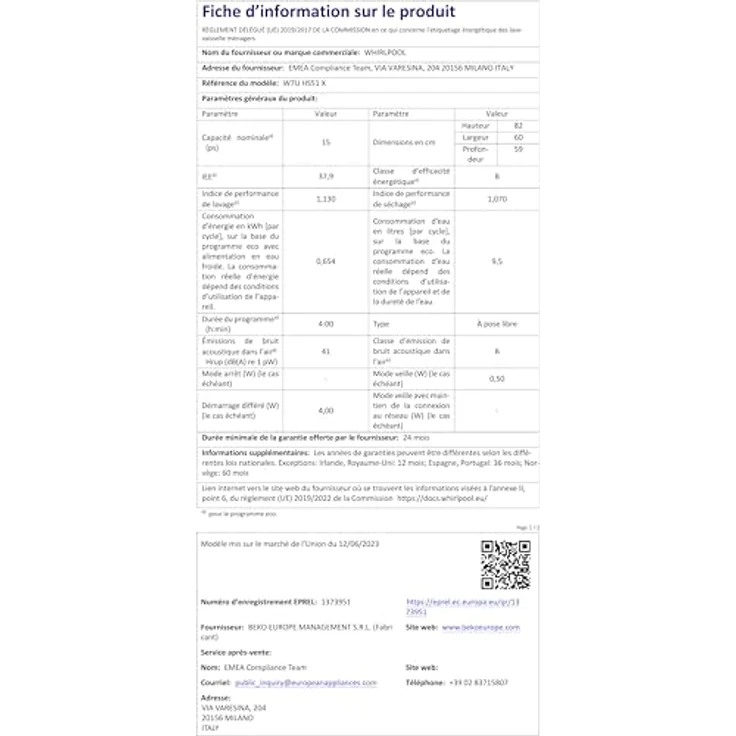Bauknecht B7U HS51 X, Unterbau-Geschirrspüler 60 cm mit MaxiSpace-Innenraum und PowerClean Pro Technologie – Bild 22