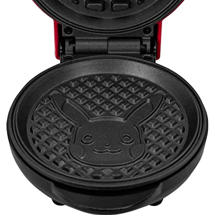 Mad Monkey Pokémon Mini-Waffeleisen Pikachu, offiziell lizenziert mit Thermostat für gleichmäßige Bräunung und Dual-Leuchte – Bild 9